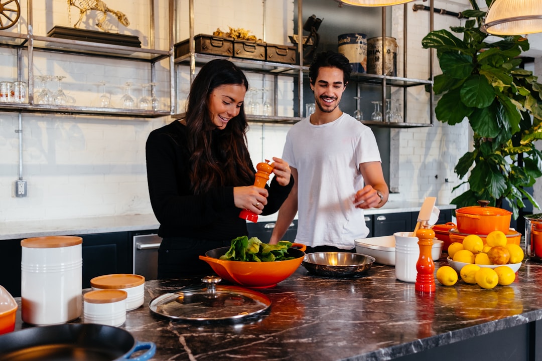 A well-organized kitchen with cooking tools and ingredients ready for meal preparation.